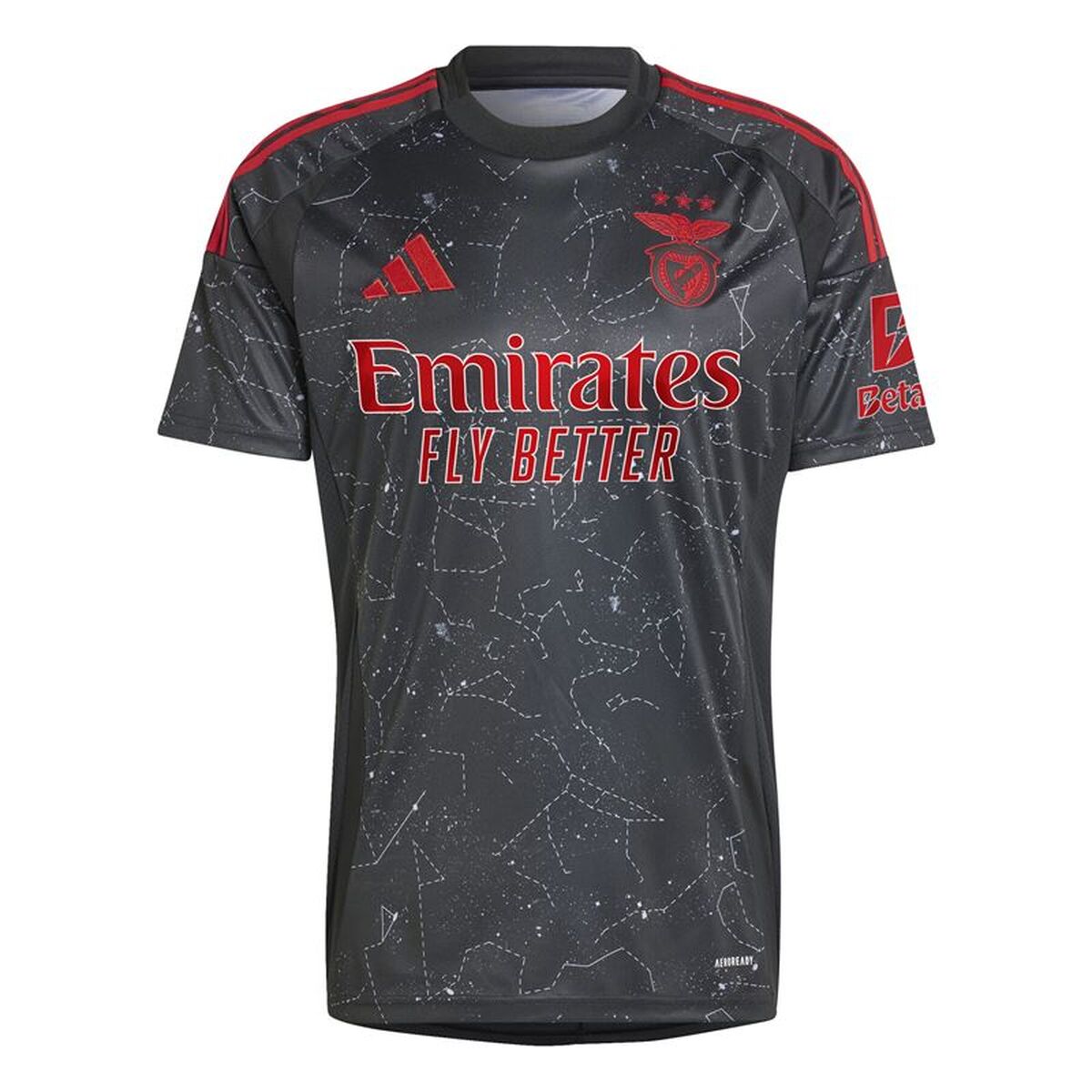 Kortärmad fotbollströja för herrar Adidas SLB Benfica Svart