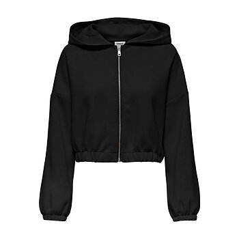 Jacka Only Onlscarlett Ls Elastic Zip Hood Swt Noos Svart