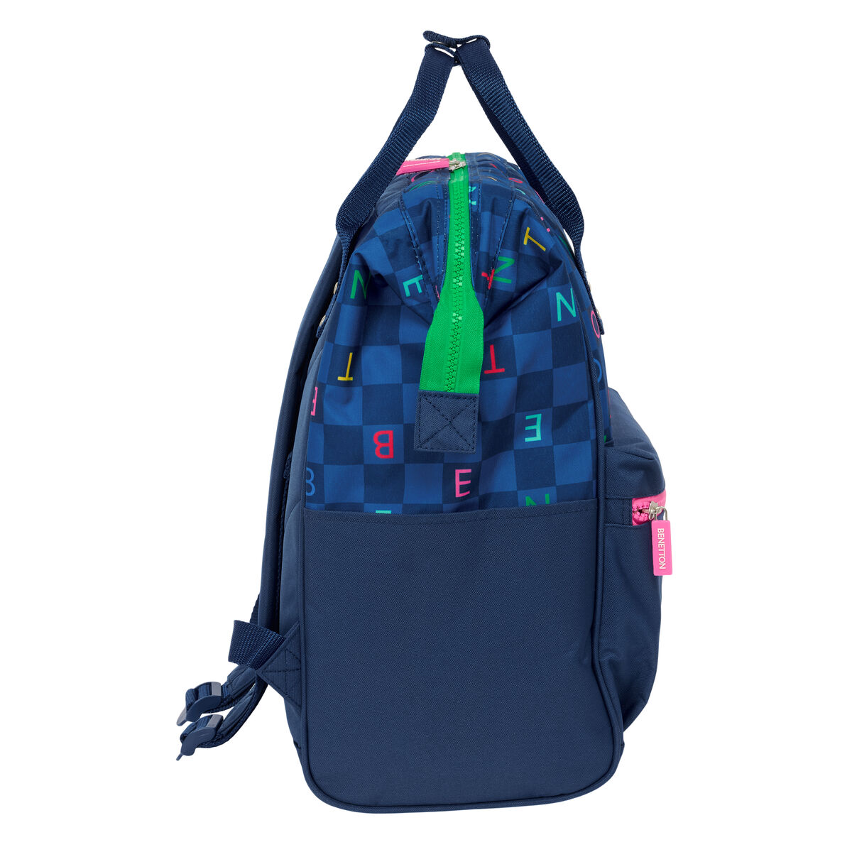 Skolryggsäck Benetton benetton Marinblå 27 x 40 x 19 cm - 3