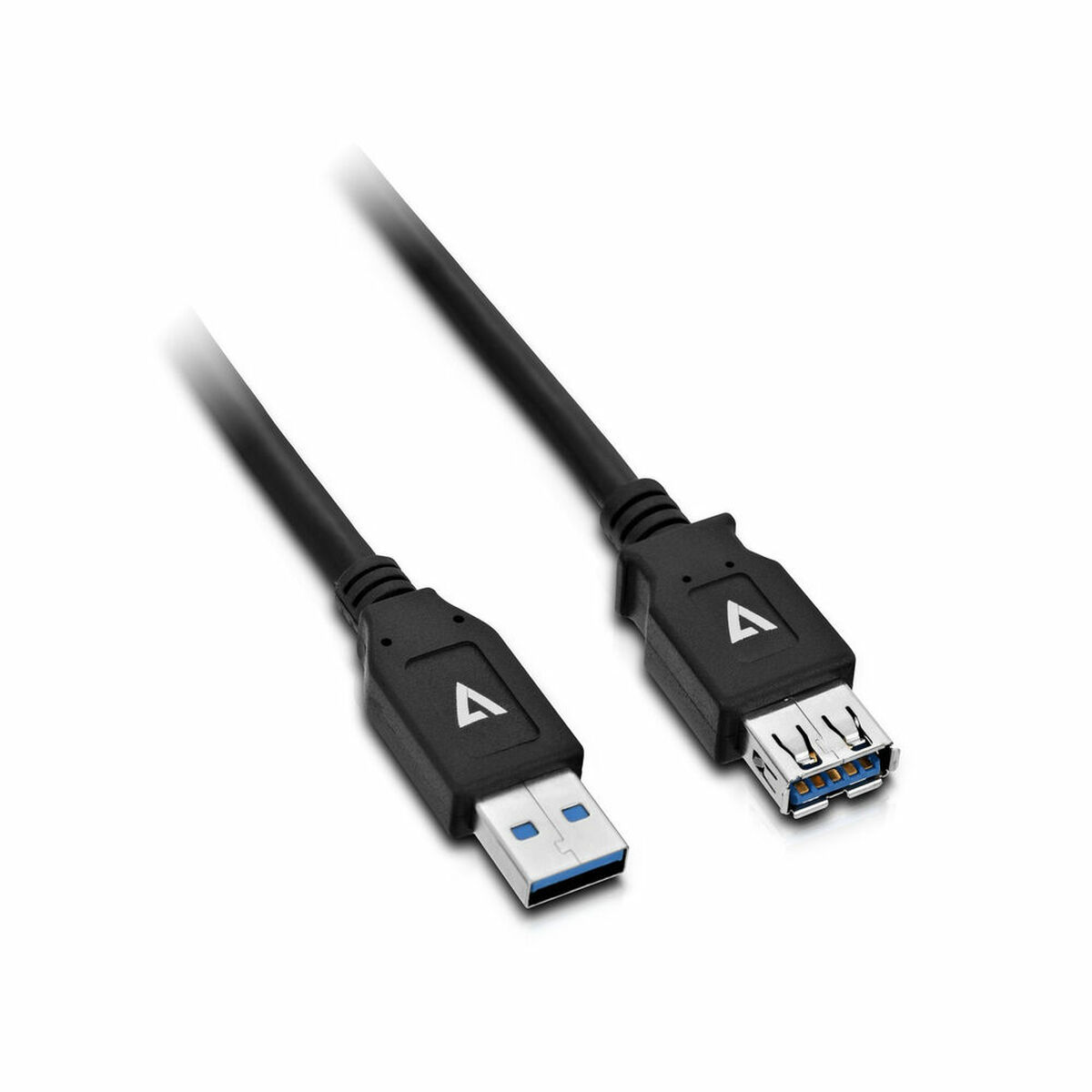 USB-kabel V7 V7U3.0EXT-2M-BLK-1N Svart 2 m