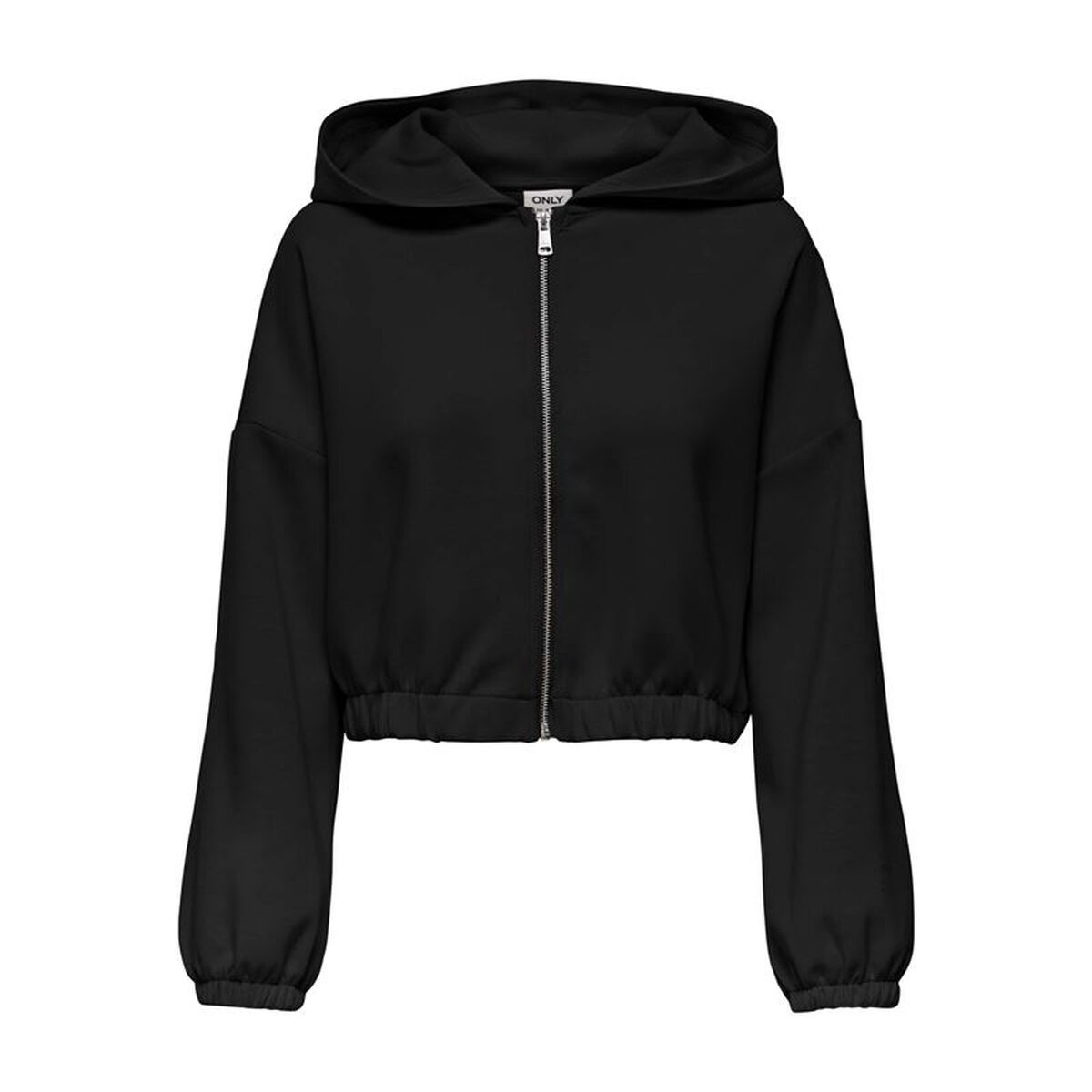 Jacka Only Onlscarlett Ls Elastic Zip Hood Swt Noos Svart