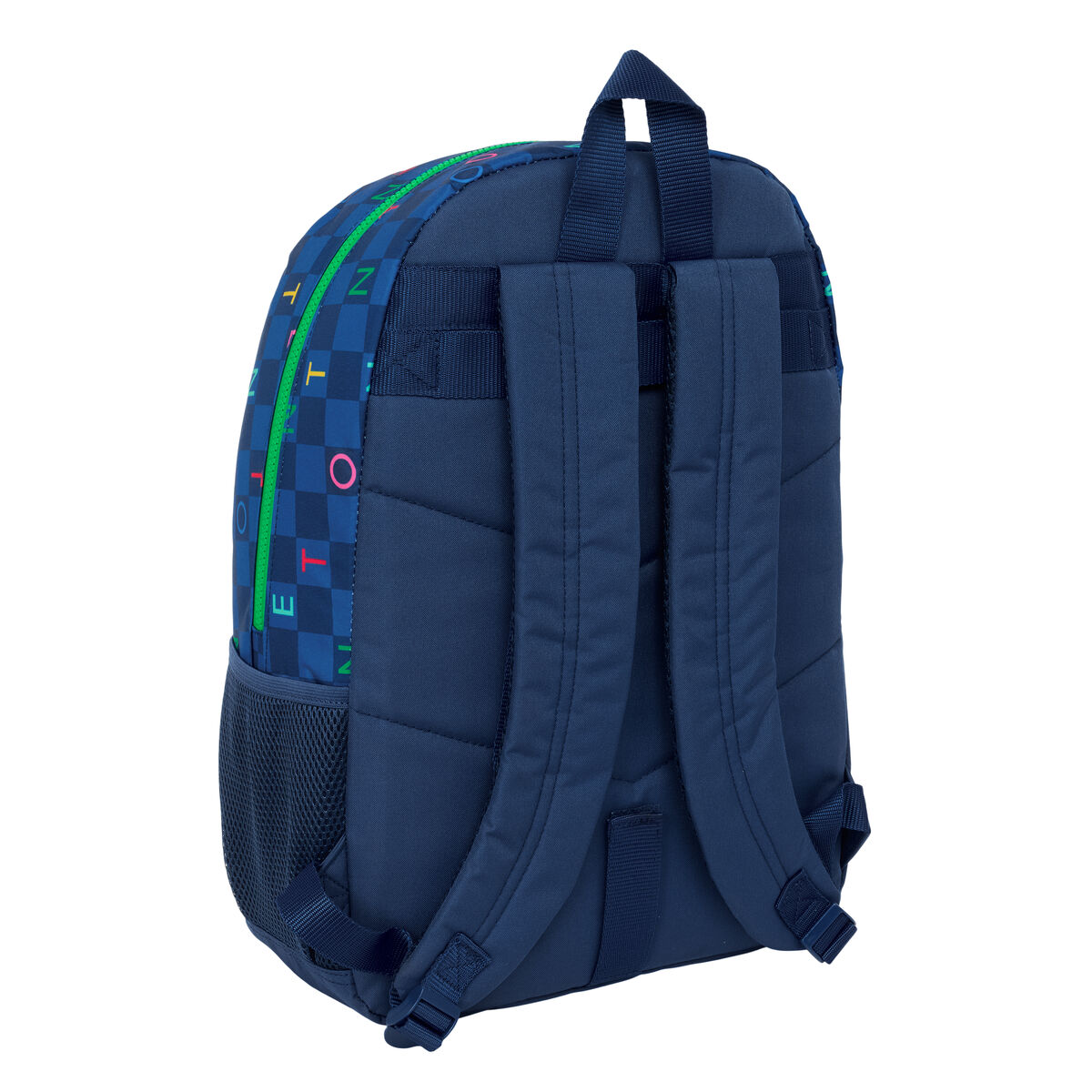 Skolryggsäck Benetton Damero Marinblå 30 x 46 x 14 cm - 3