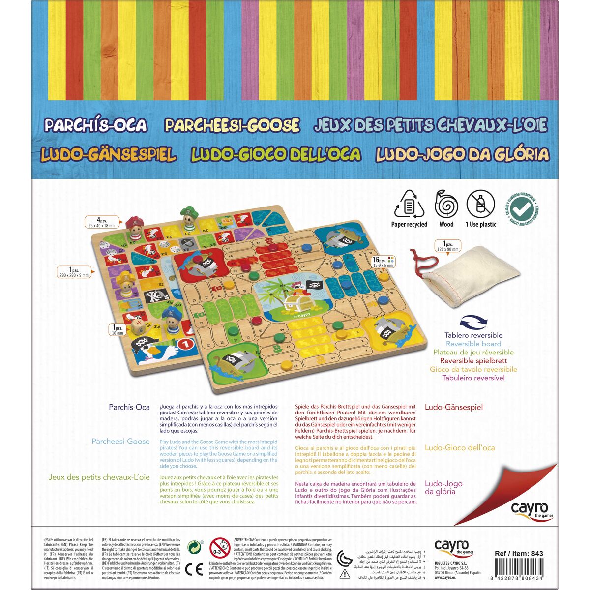 Parchís och Oca Board Cayro 29 x 29 cm - 2