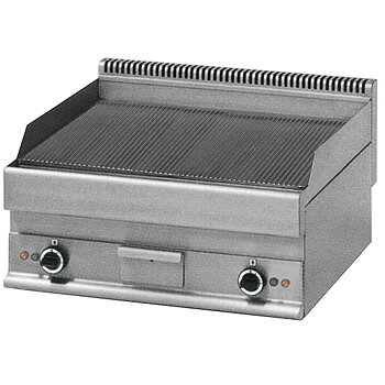 Elektrisk grillbänk, räfflad plåt