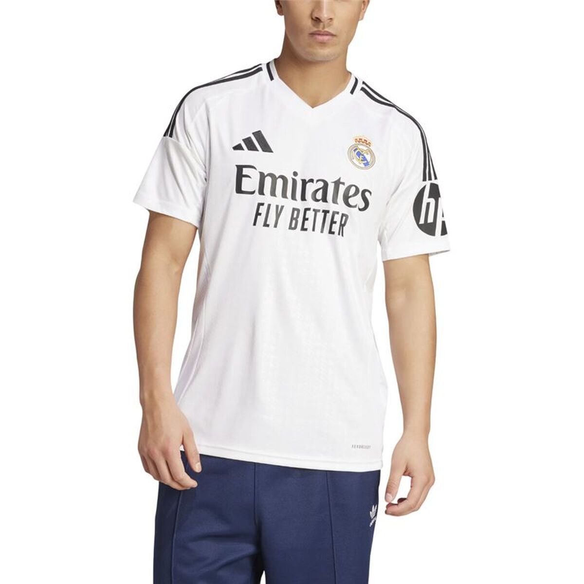 Kortärmad fotbollströja för herrar Adidas Real Madrid 24/25 Home Vit