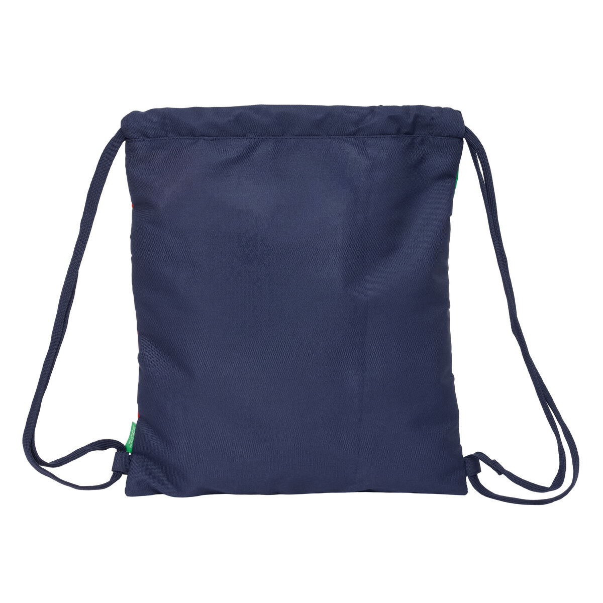 Skopåse med remmar Benetton Flag Marinblå 35 x 40 x 1 cm - 3