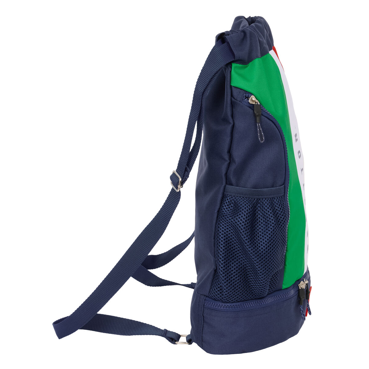 Skopåse med remmar Benetton Flag Marinblå 35 x 40 x 1 cm - 3