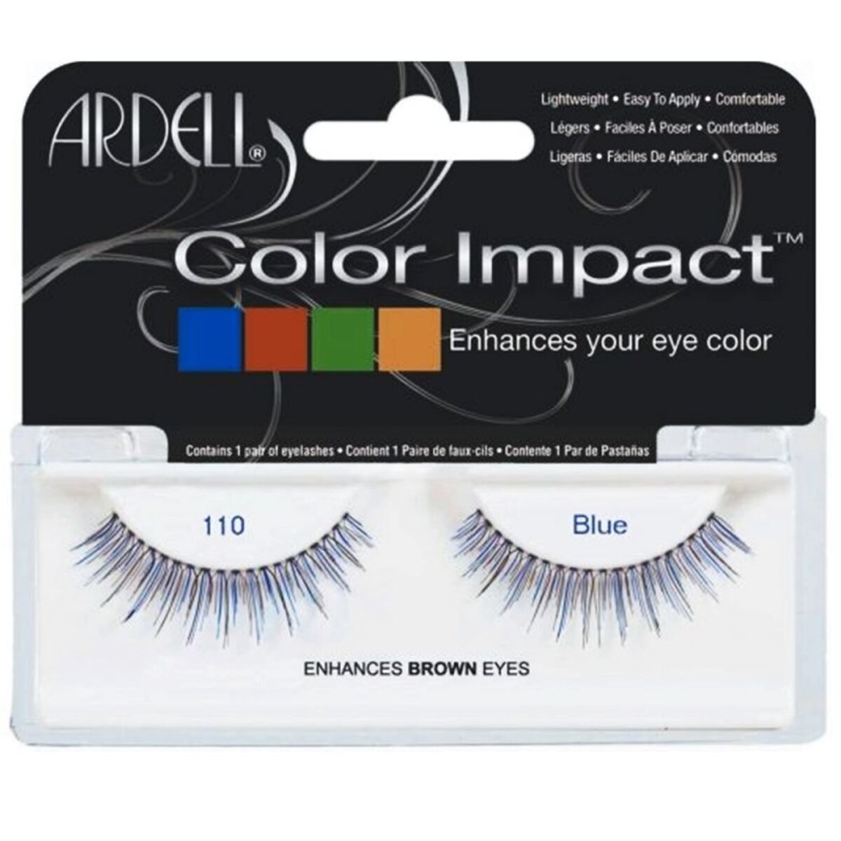 Set med falska ögonfransar Ardell Color Impact Nº 110 Blue
