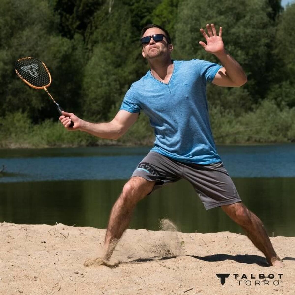 Badmintonracket Schildkröt Svart/Orange
