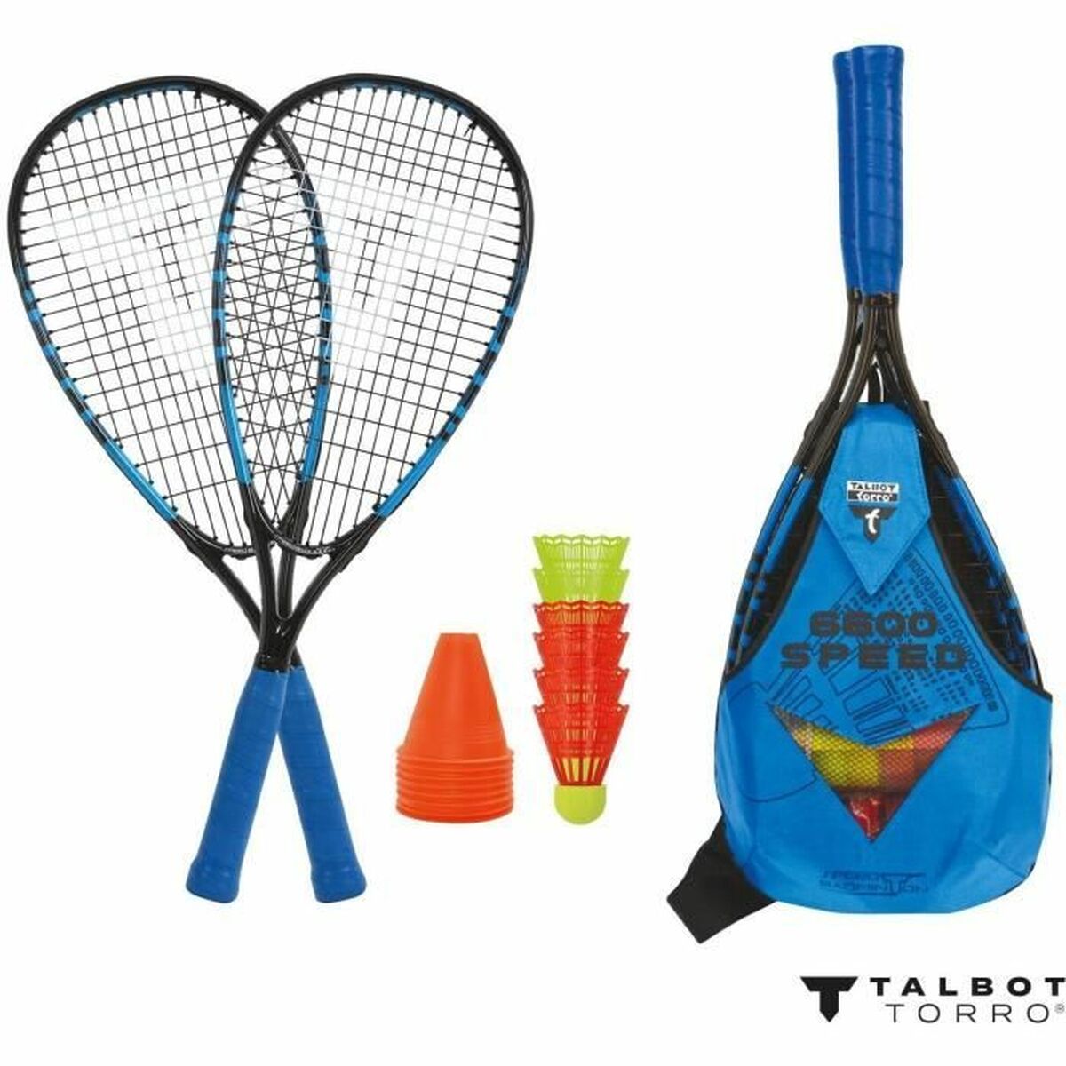Badmintonracket Schildkröt Svart/Blå - 2