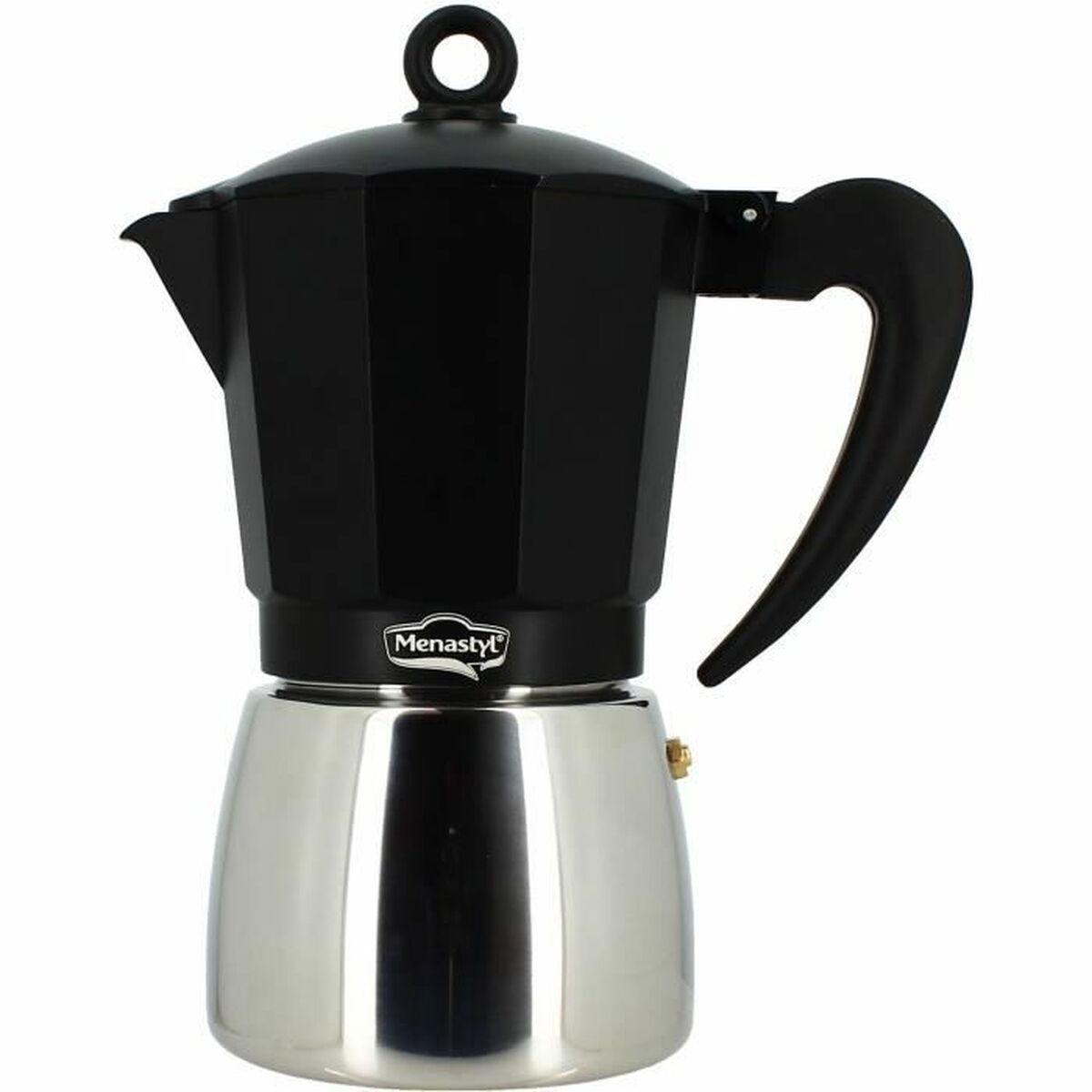 Italiensk Kaffepanna Menastyl Aluminium 9 Koppar 6 Koppar