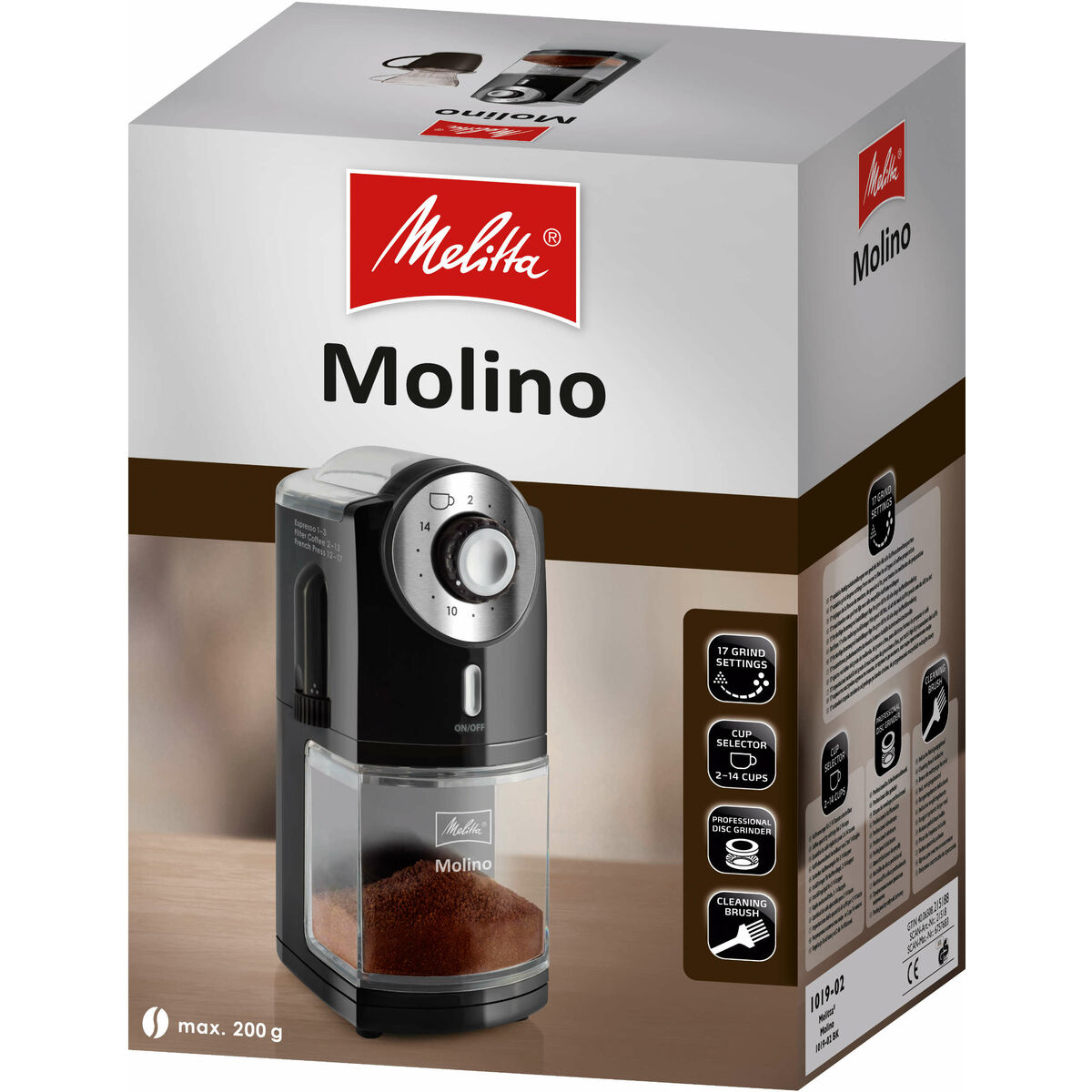 Kaffekvarn Melitta 1019-02 Svart noir 200 g 100 W 1000 W - 2