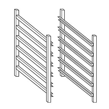 par grid-rack för skåp