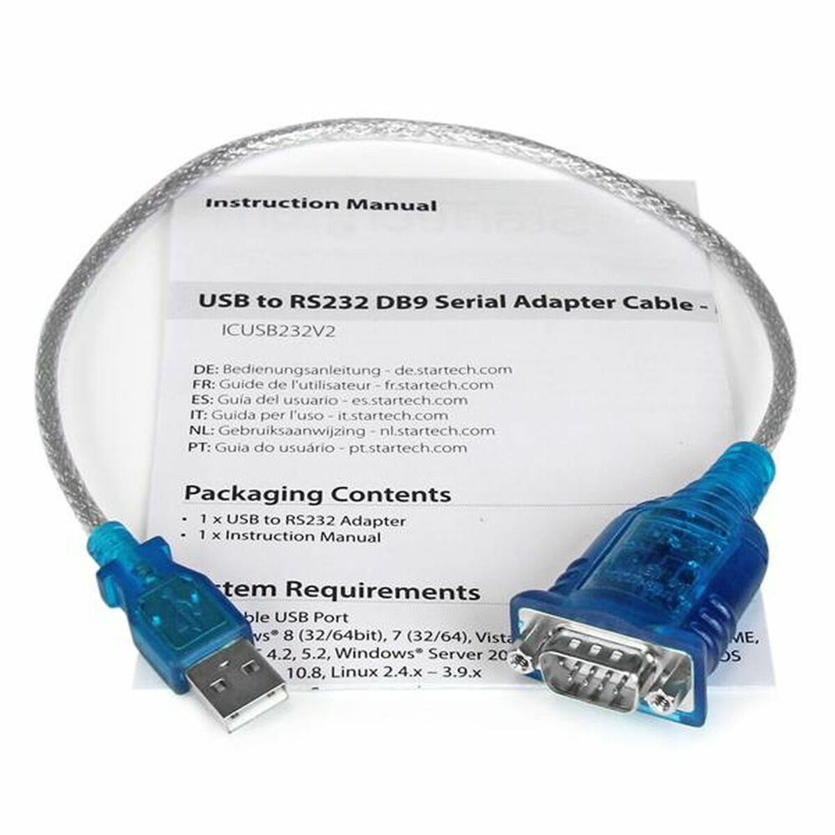 USB till RS232 Adapter Startech ICUSB232V2           Grå