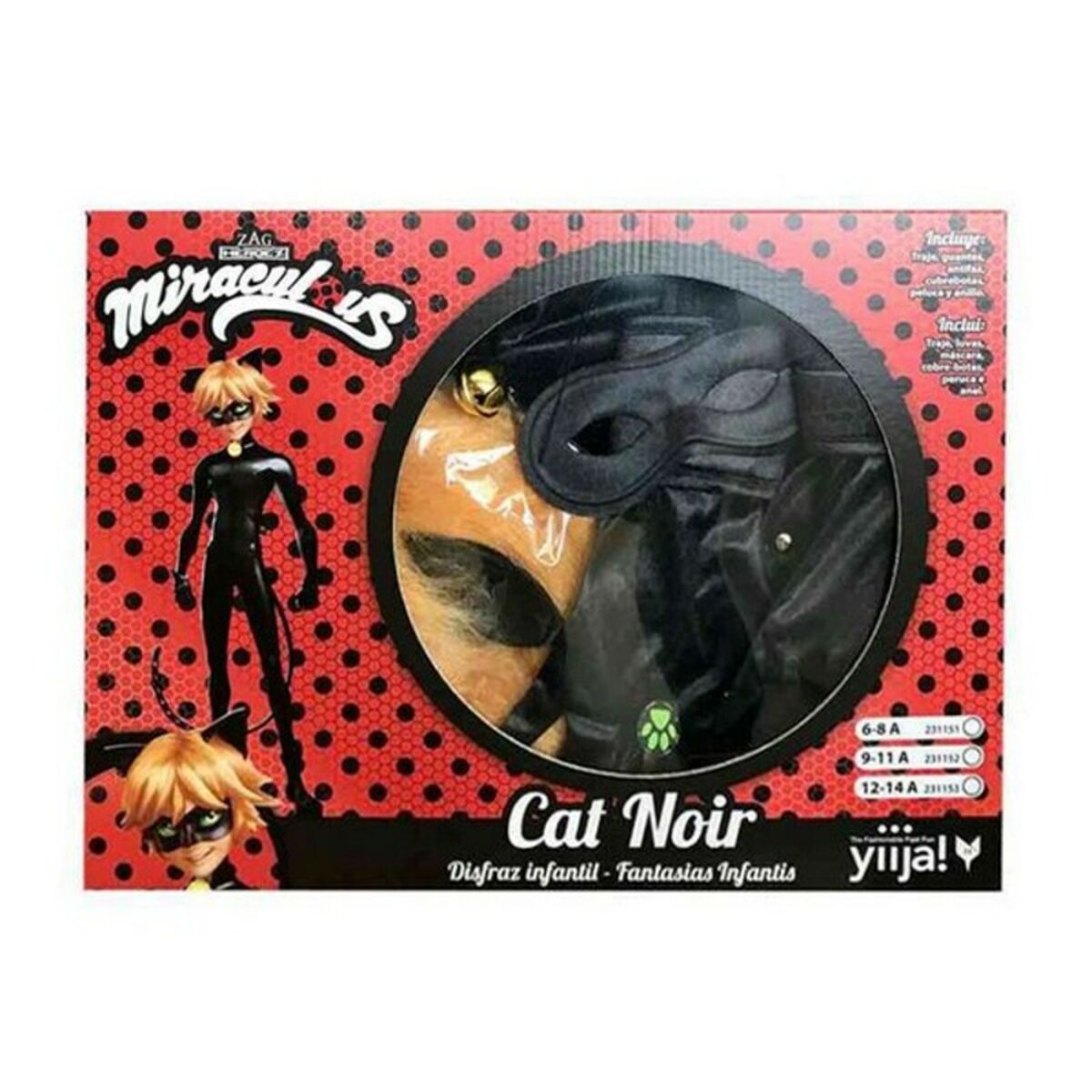 Maskeraddräkt för barn Cat Noir My Other Me Svart - 2