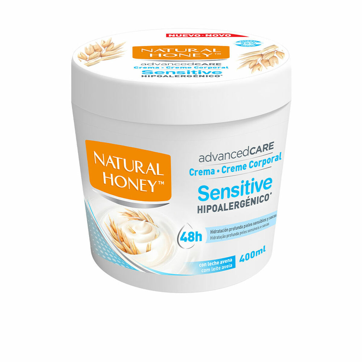 Fuktkräm Natural Honey Advancedcare Sensitive 400 ml Hypoallergena Kokosnöt