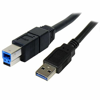 USB A till USB B Kabel Startech USB3SAB3MBK 3 m Svart