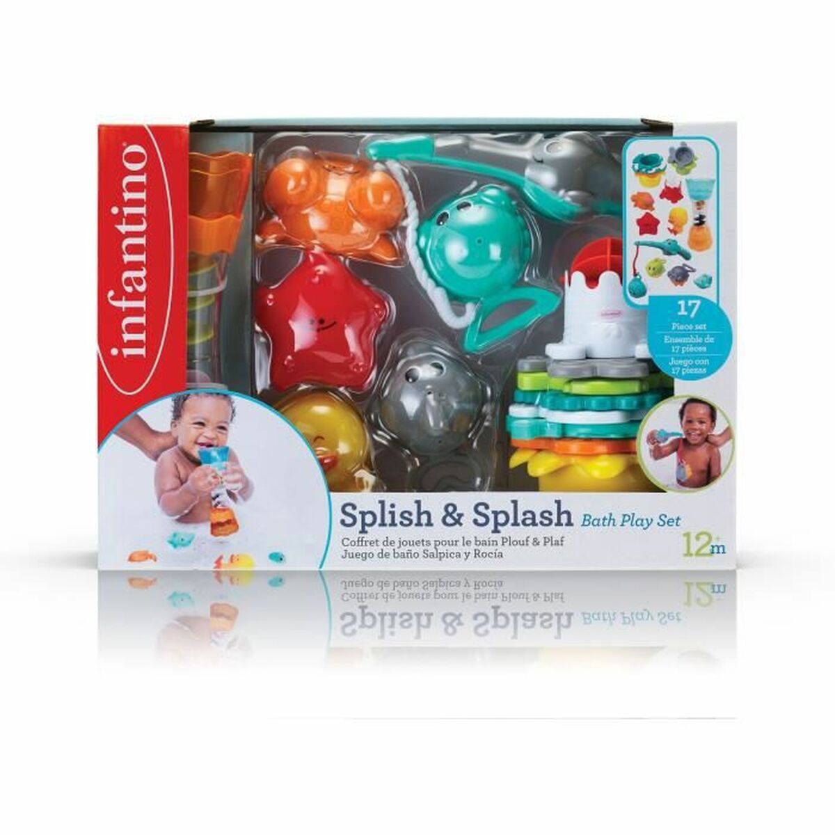 Set med badleksaker Infantino Bath Set 17 Delar vatten - 2