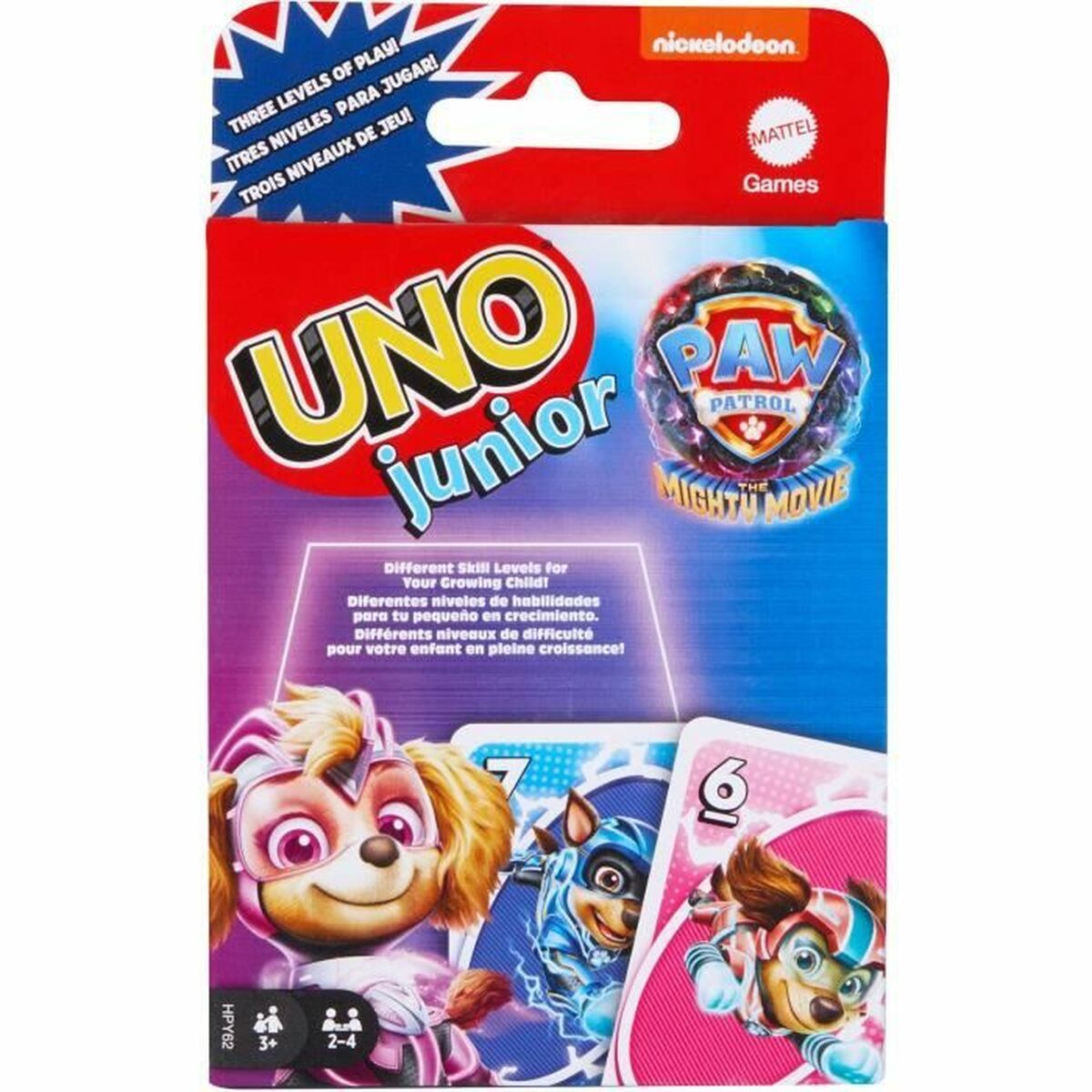Sällskapsspel Mattel Uno Junior Paw Patrol 10 x 2 x 15 cm