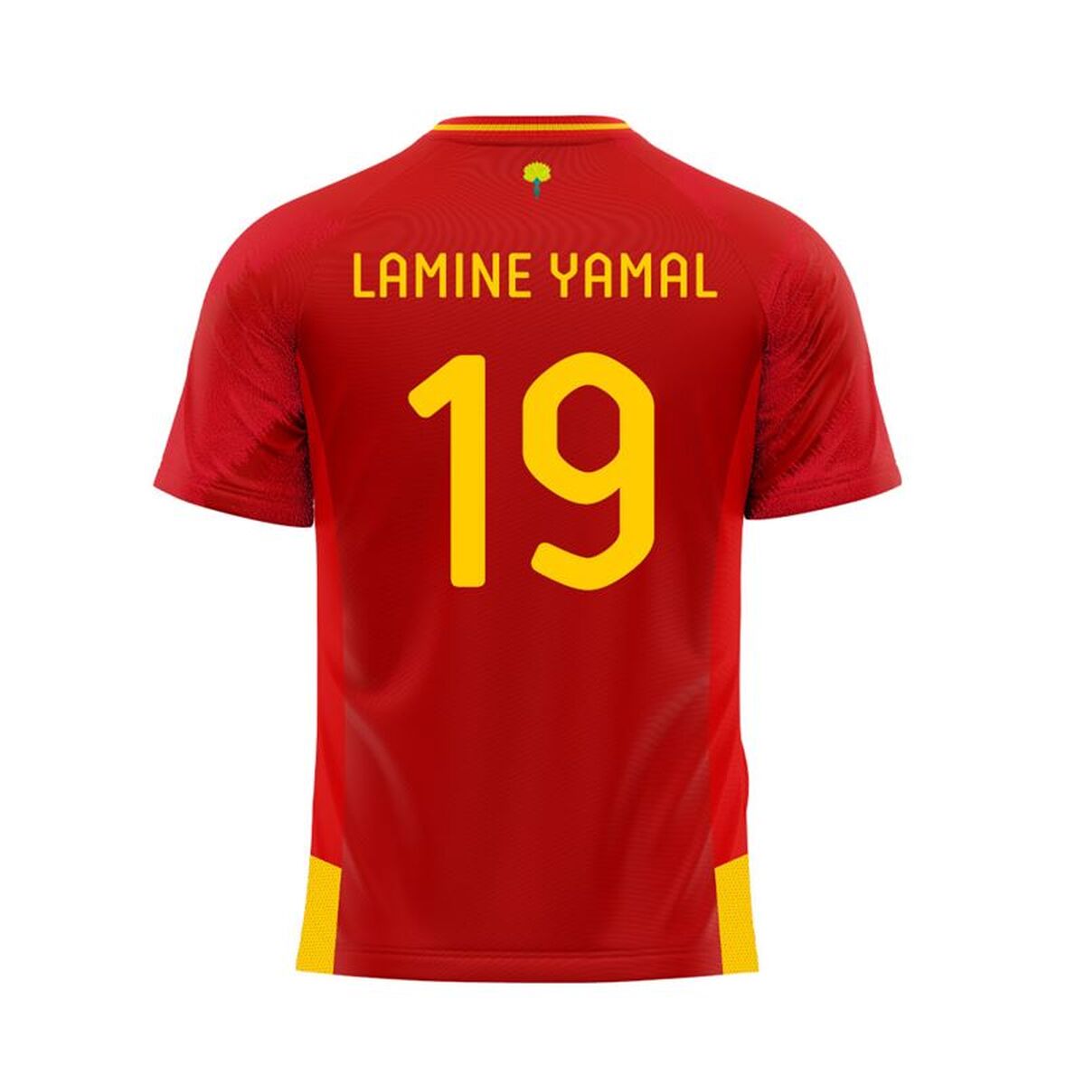 Kortärmad fotbollströja, Barn RFEF Lamine Yamal 19 Röd
