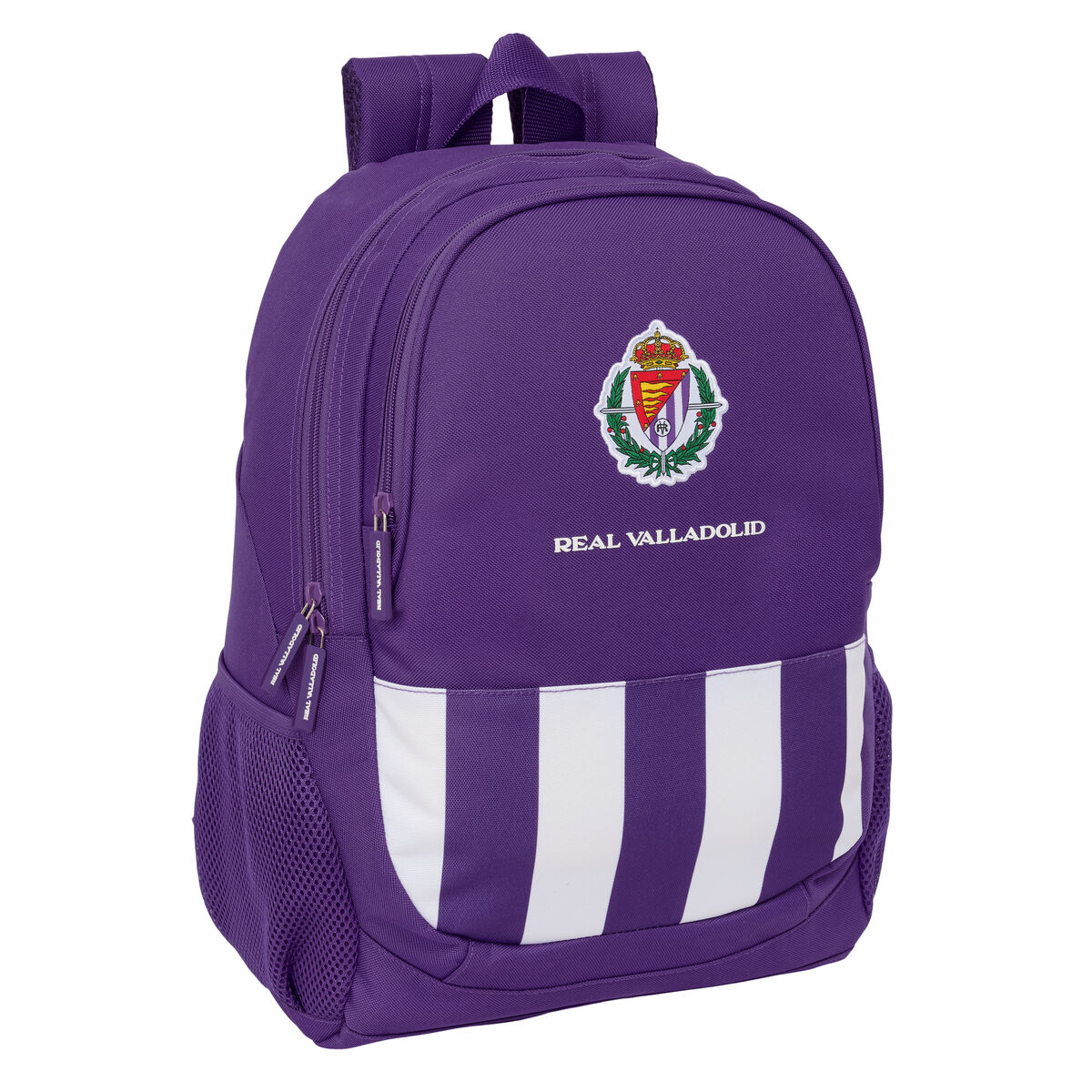 Skolryggsäck Real Valladolid C.F. Vit Purpur 32 x 44 x 16 cm