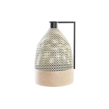 Vas DKD Home Decor Svart Metall Brun Ljusbrun (26 x 26 x 39 cm)