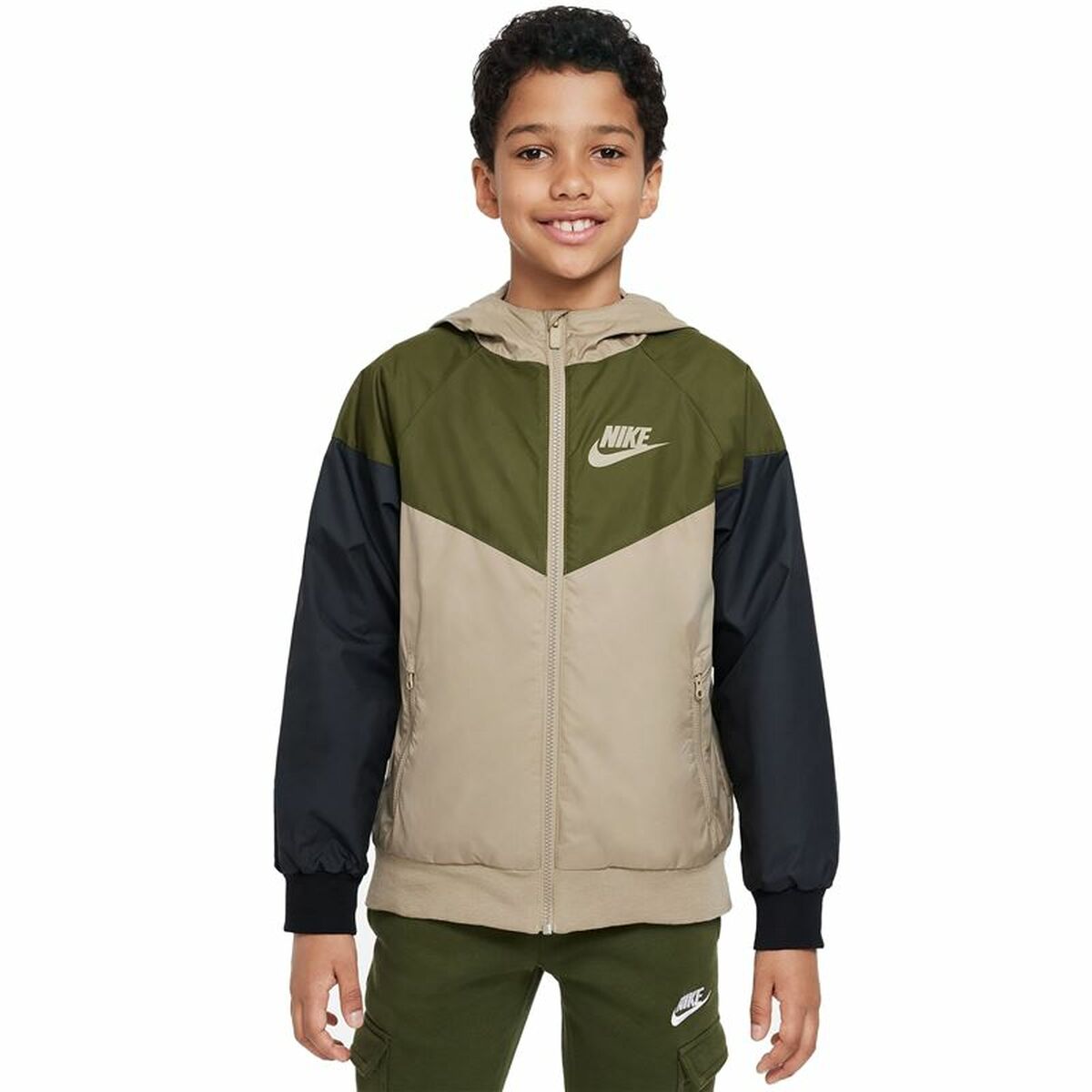 Sportjacka, Barn Nike Sportswear Windrunner Grön