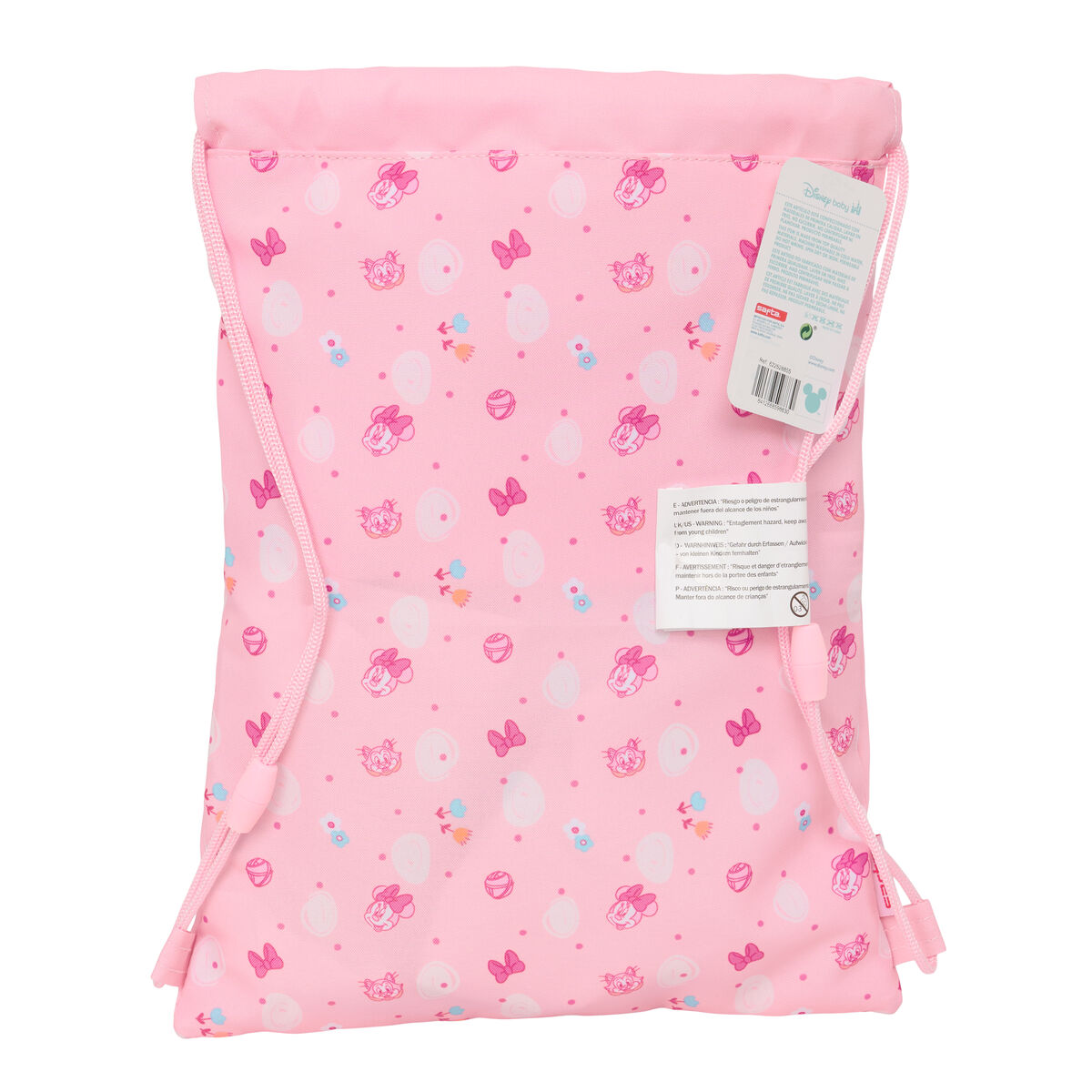 Skopåse med remmar Minnie Mouse Baby Rosa 26 x 34 x 1 cm - 3