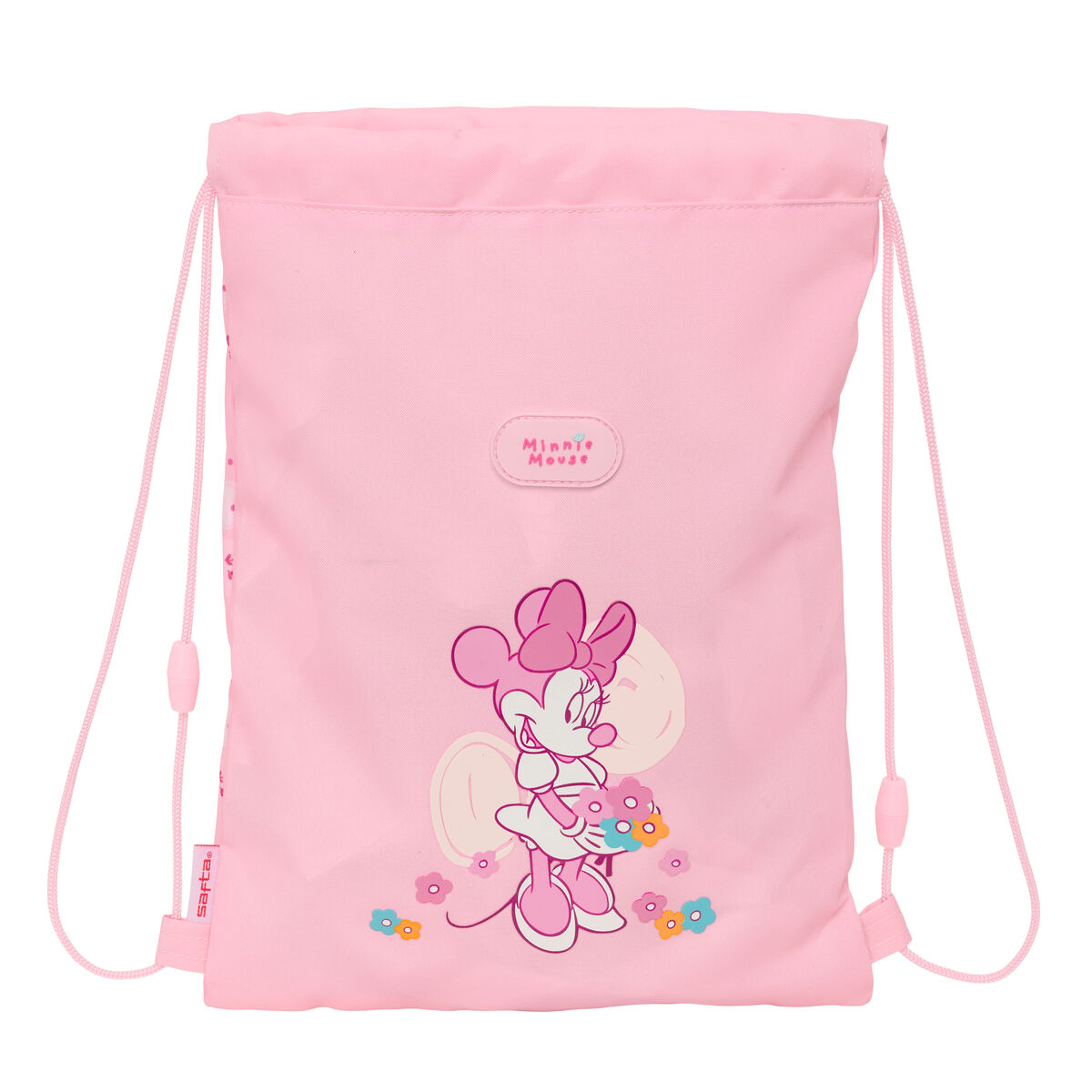 Skopåse med remmar Minnie Mouse Baby Rosa 26 x 34 x 1 cm