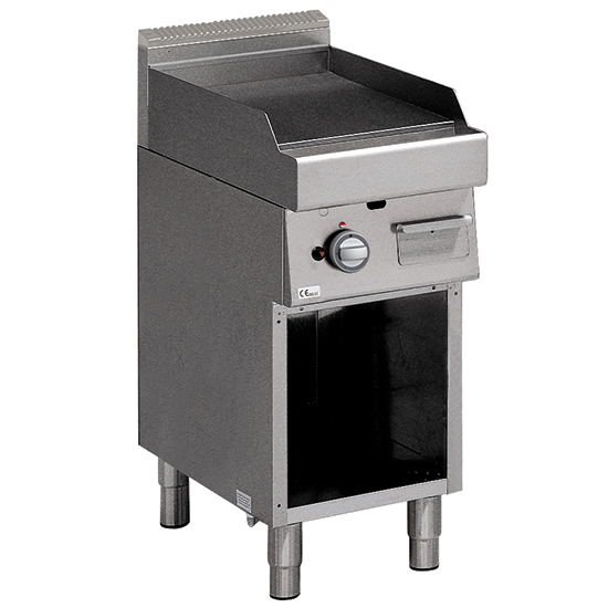 Gasgrill för öppet skåp, slät platta