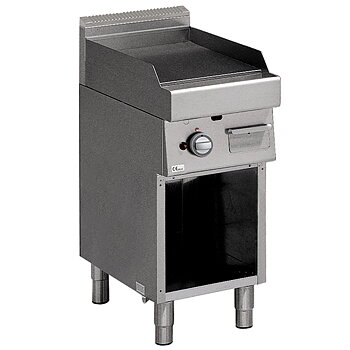 Gasgrill för öppet skåp, slät platta