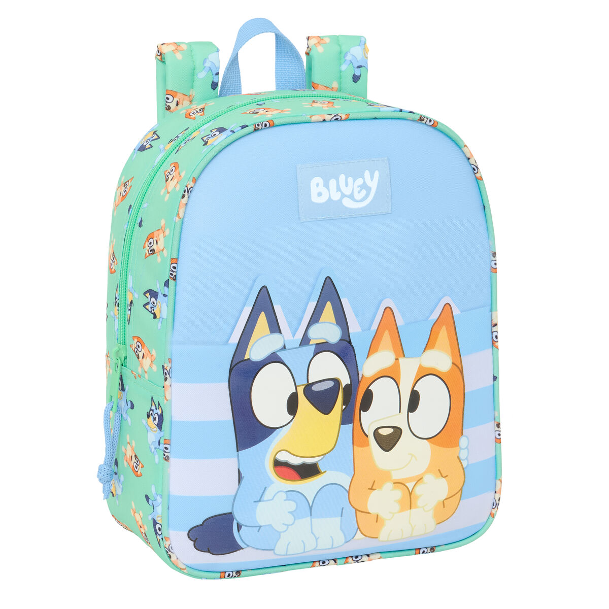 Skolryggsäck Bluey Sisters Grön 22 x 27 x 10 cm