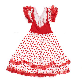 Klänning Flamenco VS-RBLANCO-LRO10 10 år