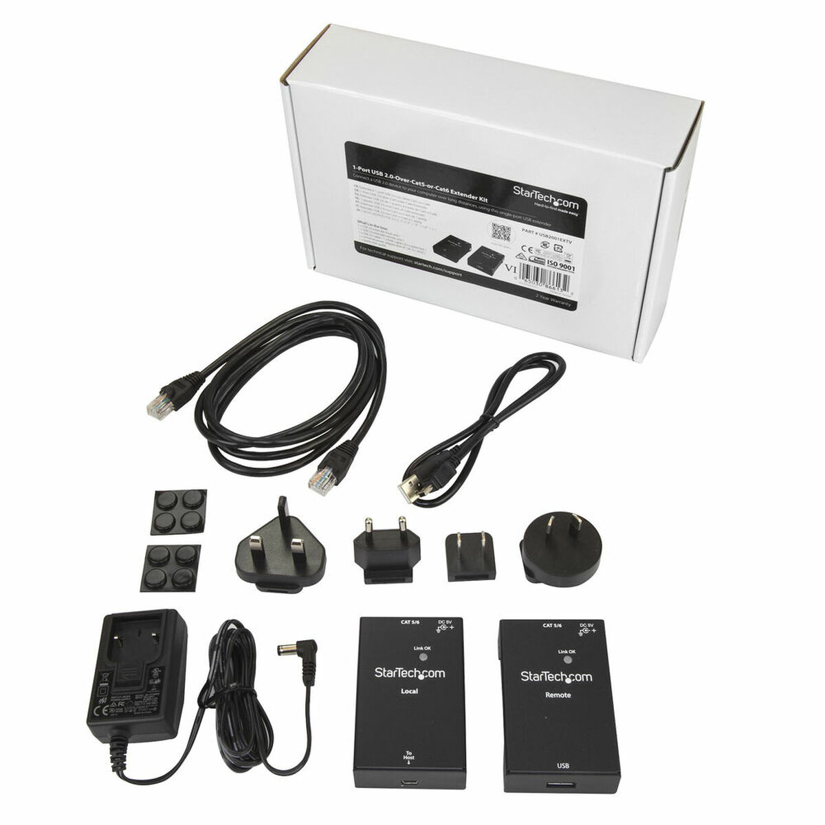 Förlängning Startech USB2001EXTV          Svart - 2