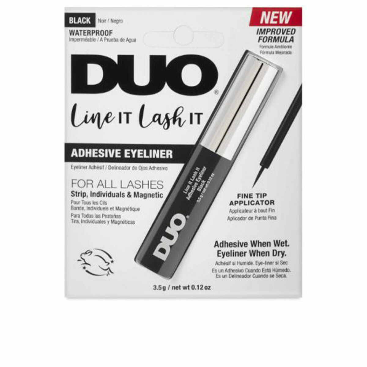 Applikator till lösögonfransar Ardell Pro Duo Adhesive Eyeliner Svart 3,5 g Vidhäftande