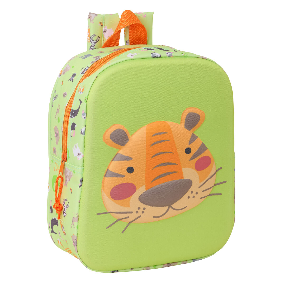 Barnryggsäck Safta Lime 22 x 27 x 10 cm 3D