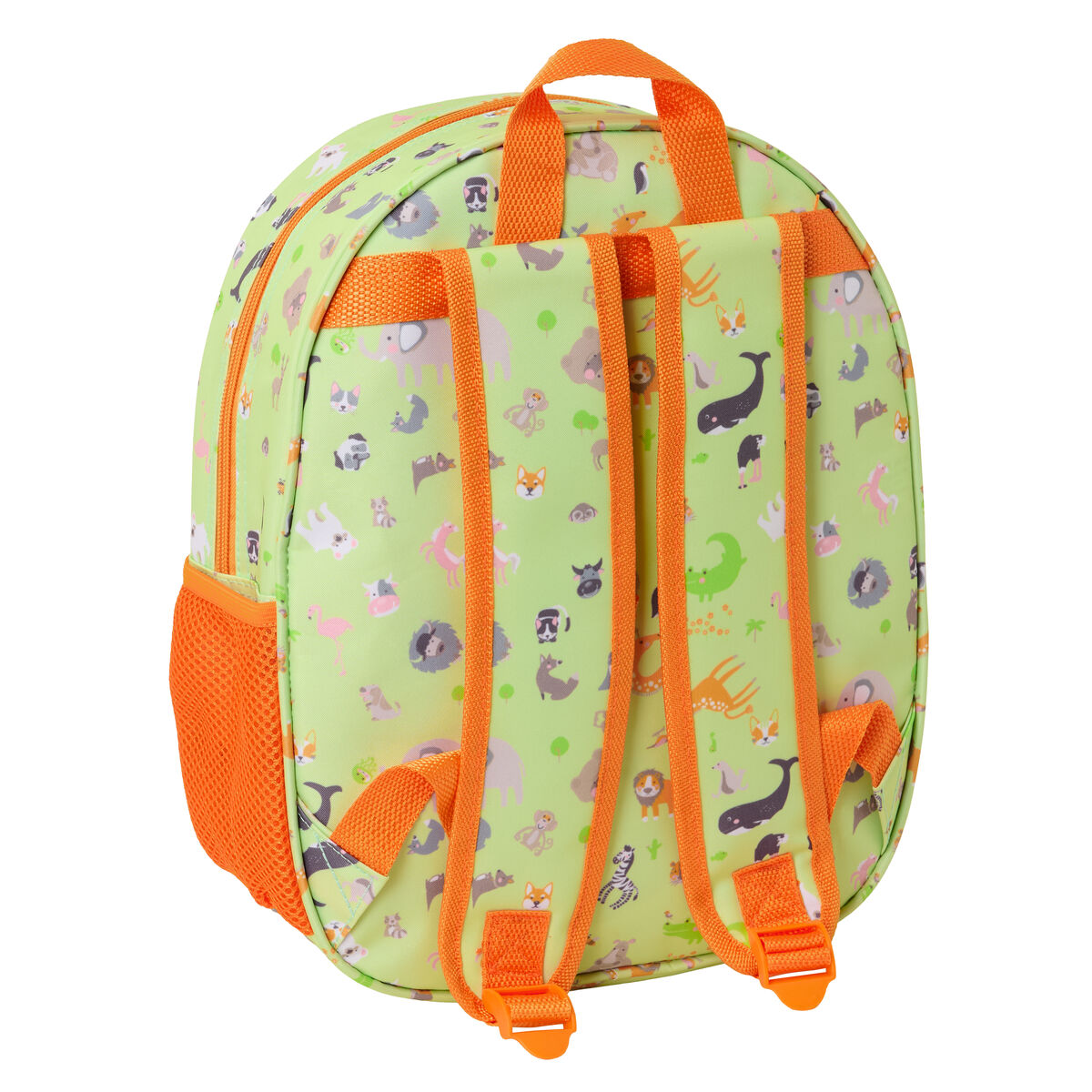 Barnryggsäck Safta Lime 27 x 33 x 10 cm 3D - 3