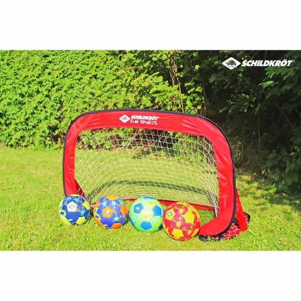 Hopvikbart fotbollsmål Schildkröt 120 x 80 x 80 cm Röd (2 antal) - 2