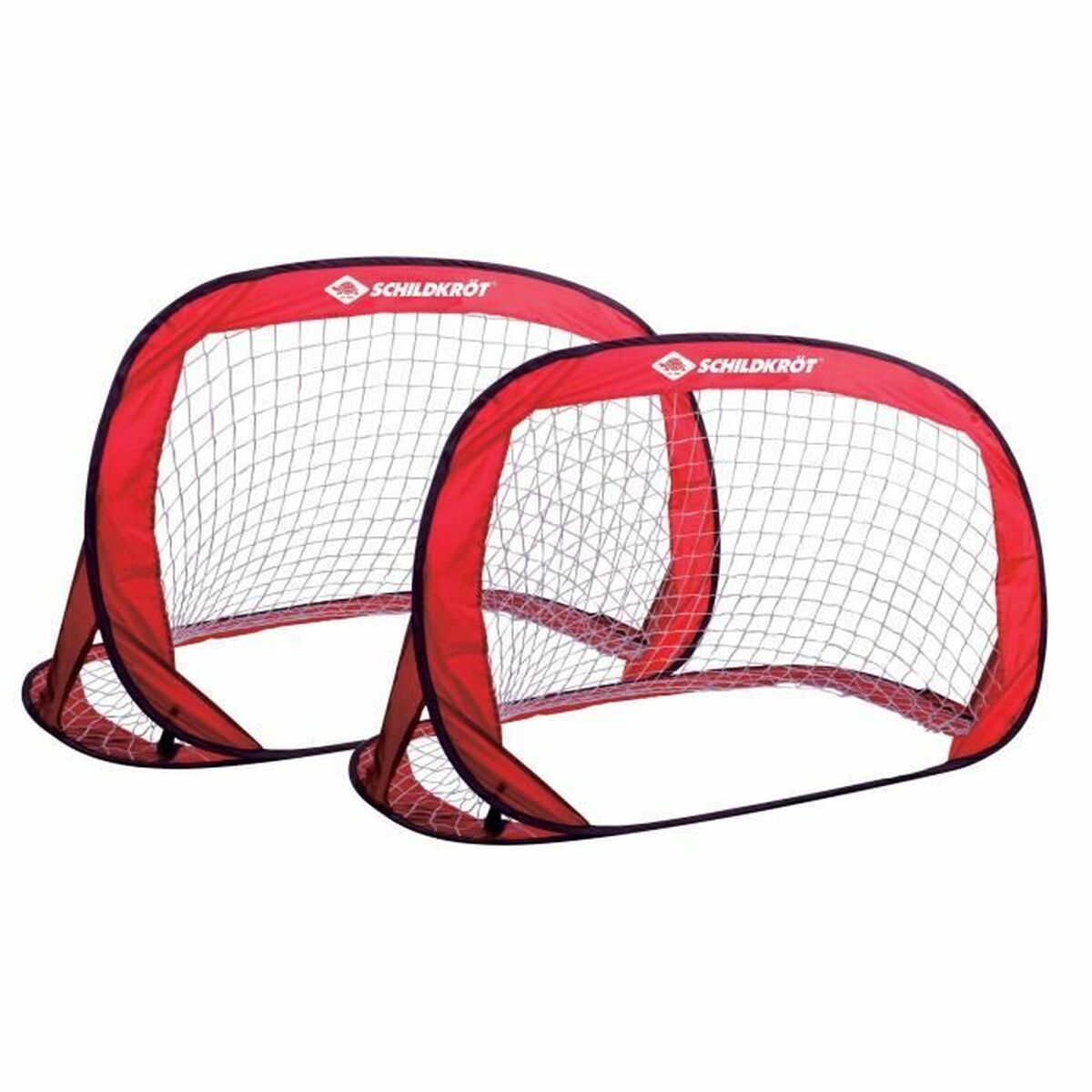 Hopvikbart fotbollsmål Schildkröt 120 x 80 x 80 cm Röd (2 antal)
