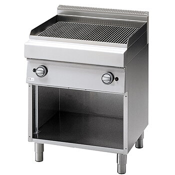 Gasgrill på öppna skåp