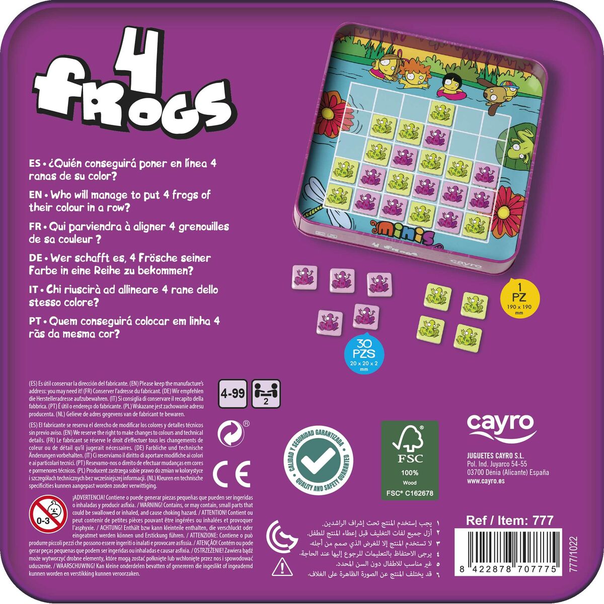 Pedagogiskt spel för små barn Cayro Frogs 19 x 19 x 3,5 cm 8 Delar - 2