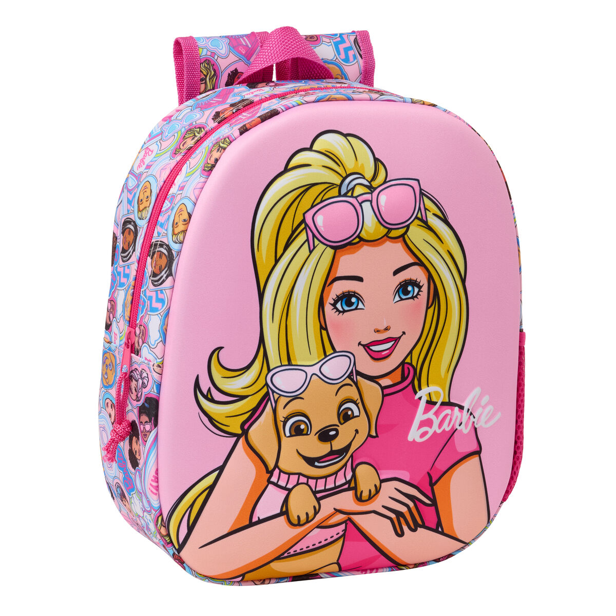 Barnryggsäck Barbie Rosa 27 x 33 x 10 cm 3D