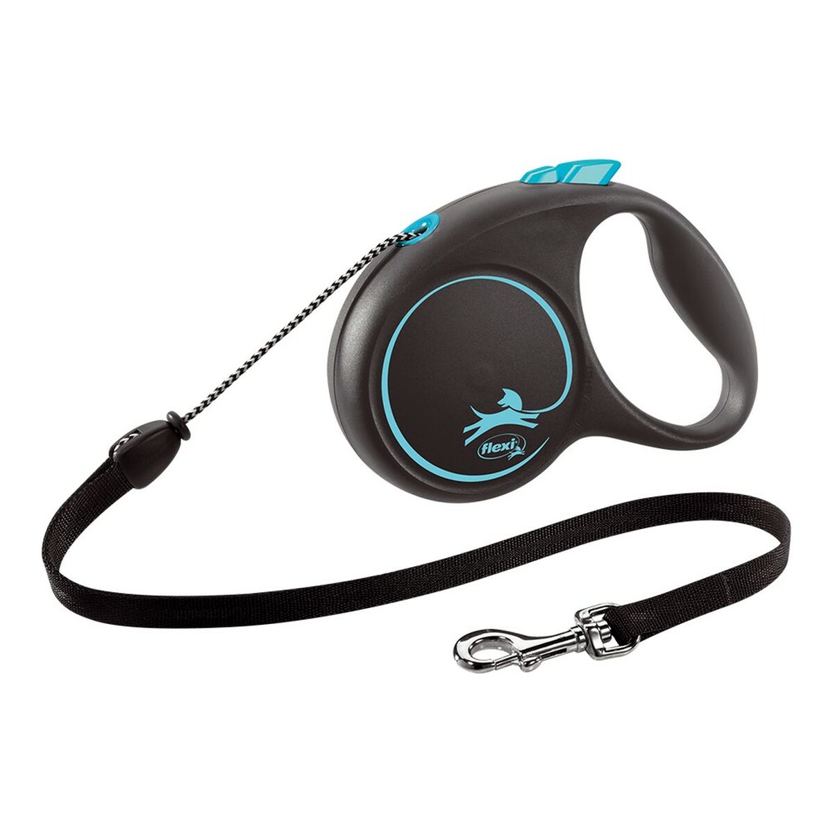 DoHundkoppel Flexi BLACK DESIGN 5 m Blå Storlek M