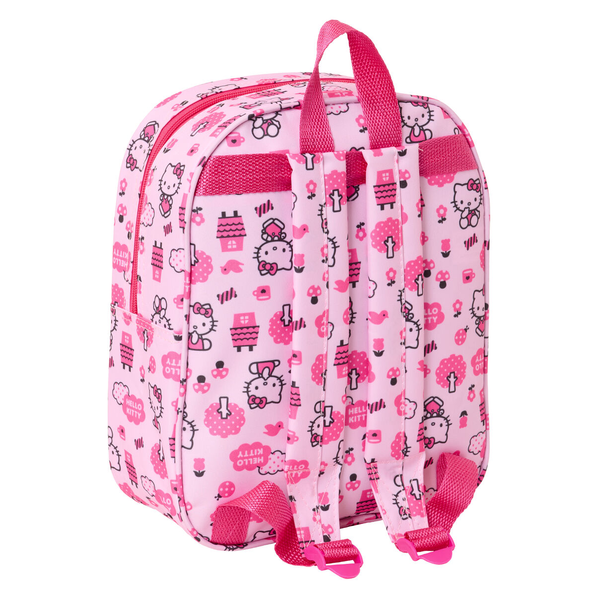Barnryggsäck Hello Kitty Rosa 22 x 27 x 10 cm 3D - 3