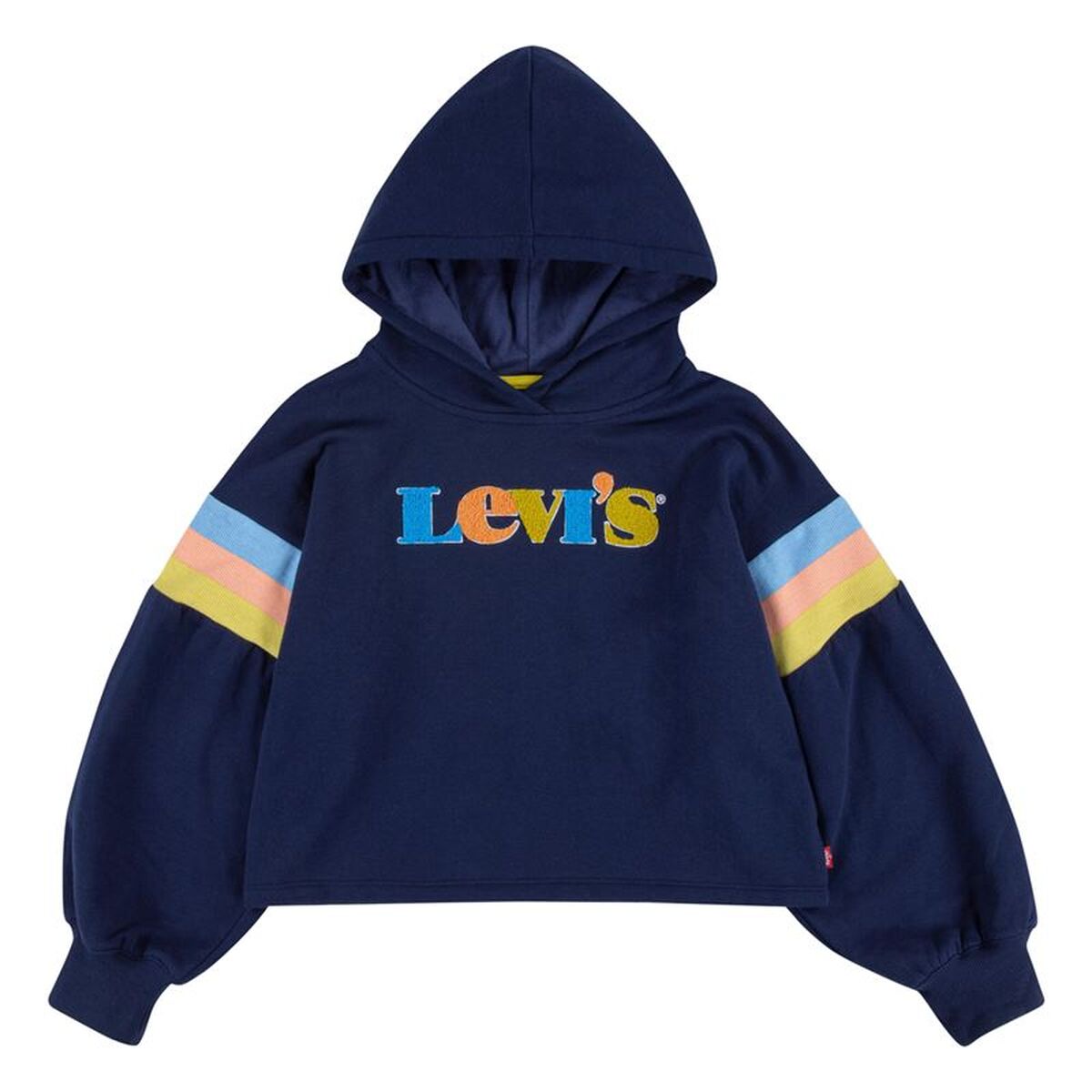 Luvtröja, Flickor Levi's Full Sleeve High Rise Girl Mörkblå