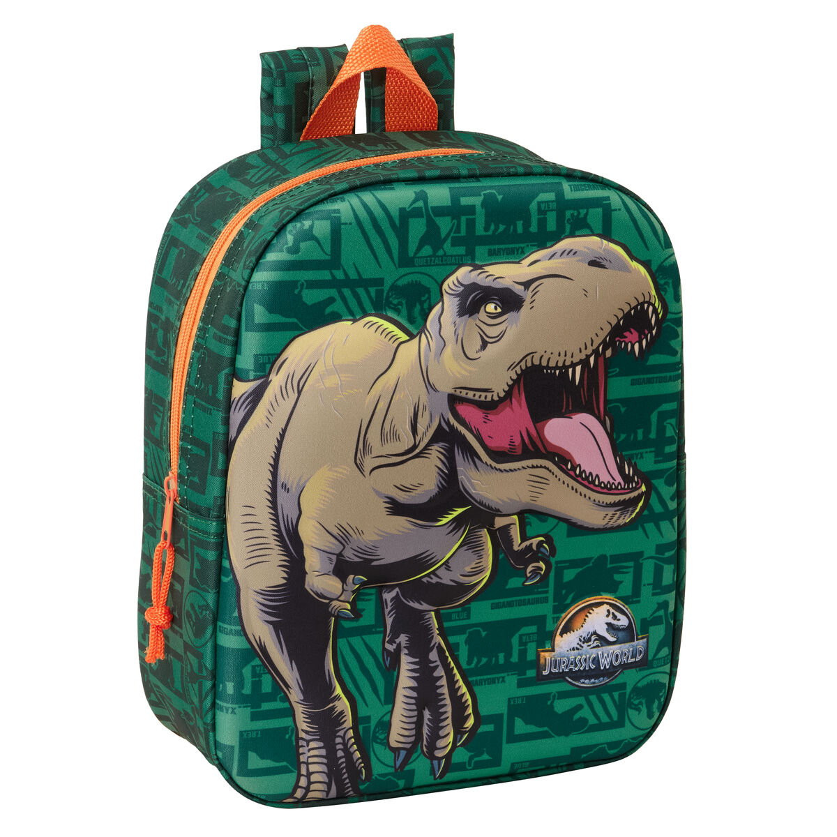 Barnryggsäck Jurassic World Mörkgrön 22 x 27 x 10 cm 3D