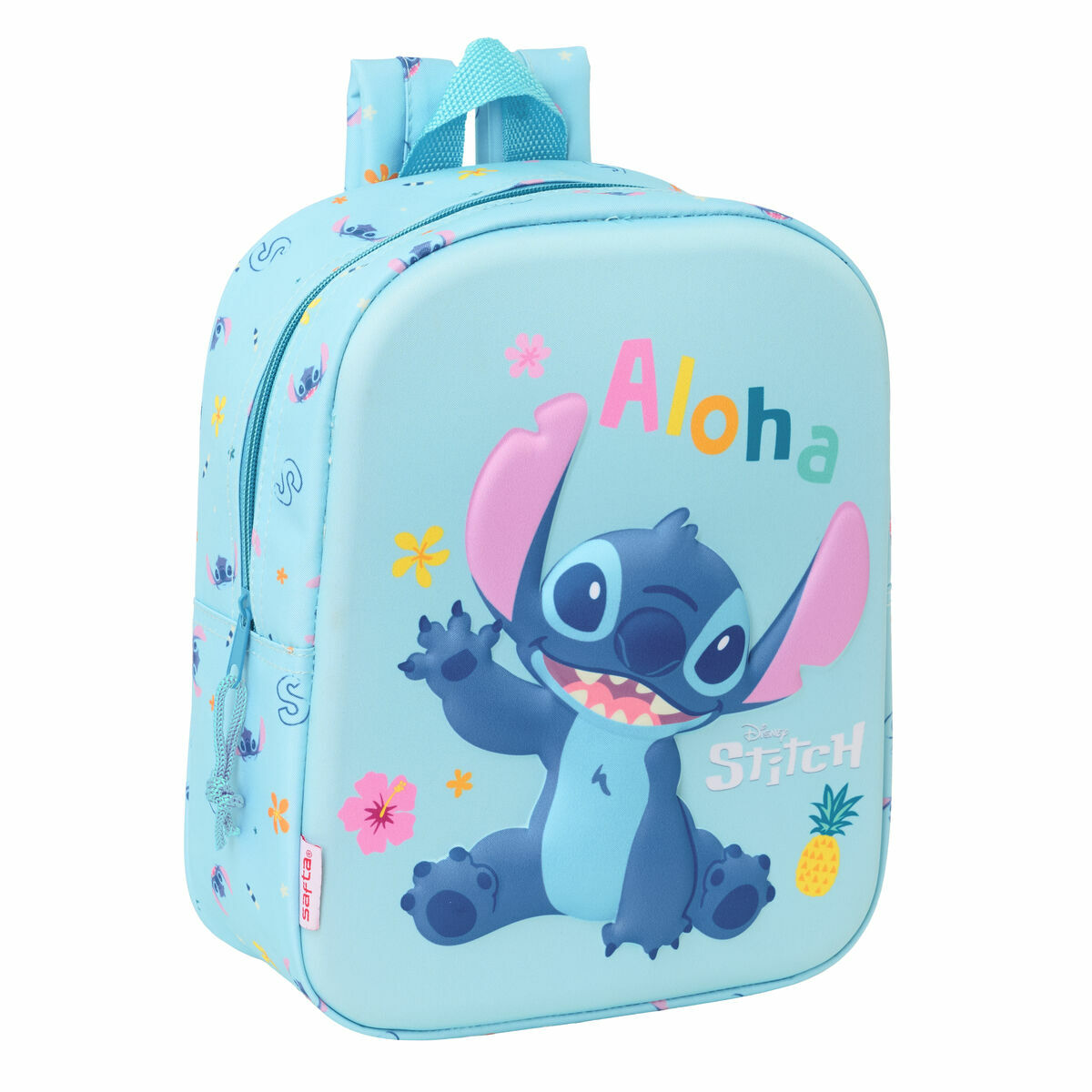 Barnryggsäck Lilo & Stitch Ljusblå 22 x 27 x 10 cm 3D