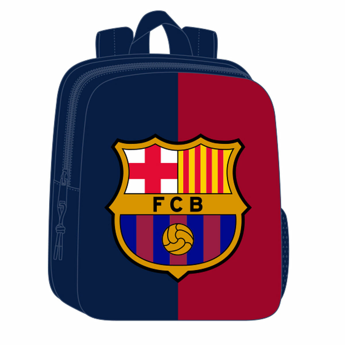 Barnryggsäck F.C. Barcelona Blå Rödbrun 22 x 27 x 10 cm 3D