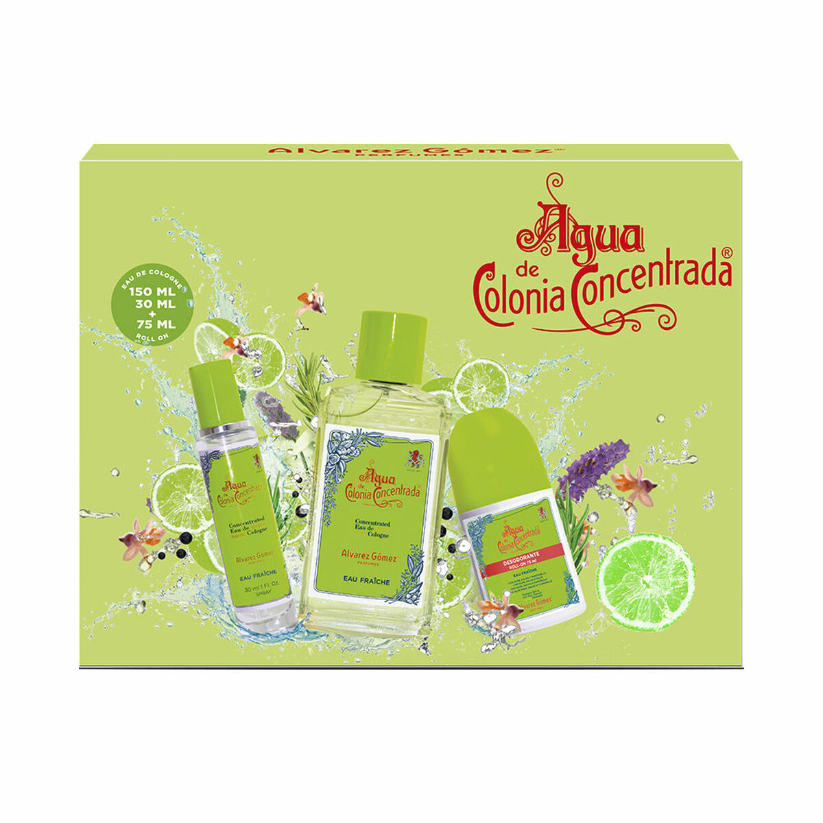 Parfymset Unisex Alvarez Gomez AGUA DE COLONIA EDC 3 Delar