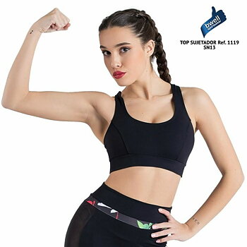 Sport-topp, Dam Happy Dance 1119 Svart 40